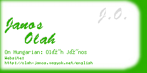 janos olah business card
